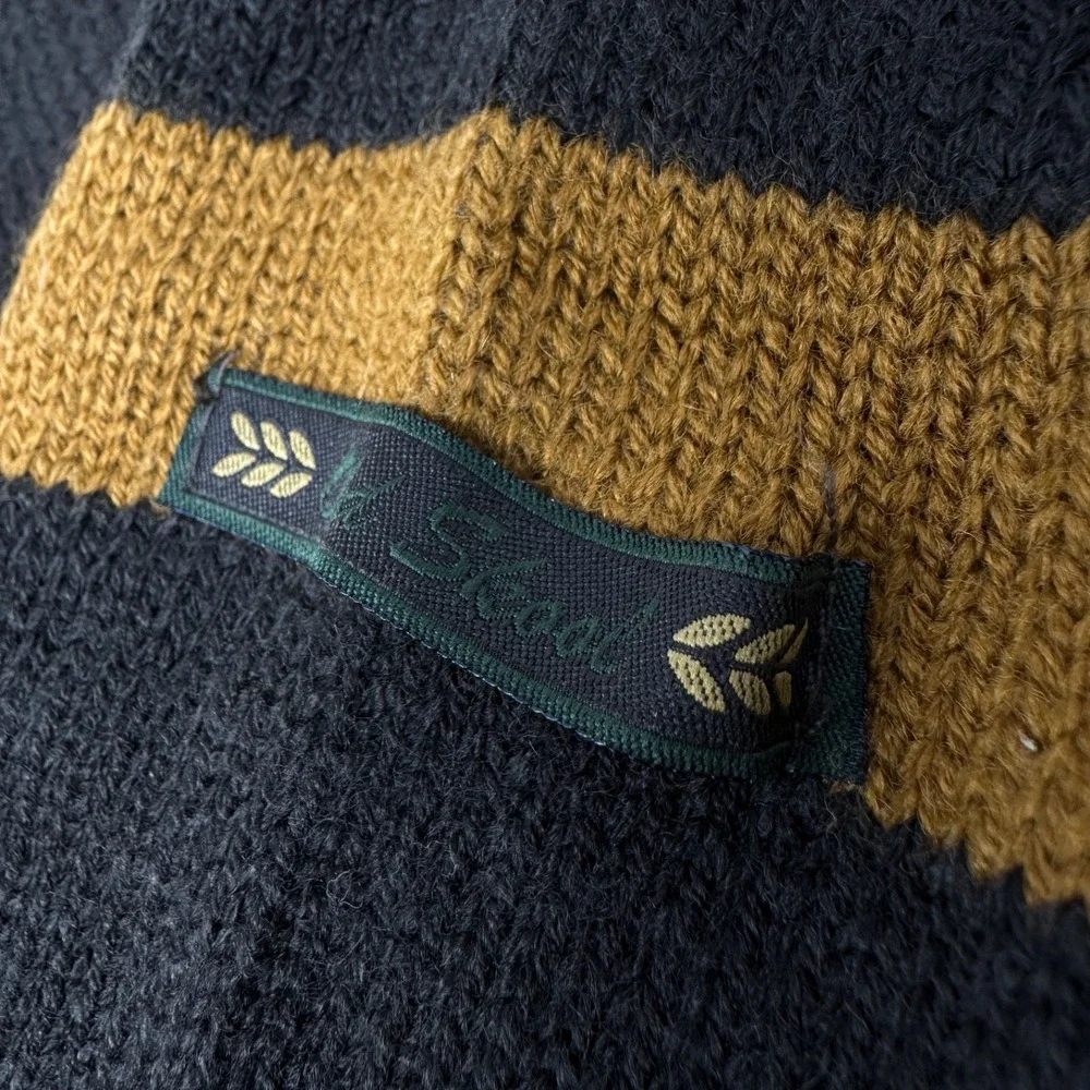 OLD SKOOL‎ Men's Vintage 90s Acrylic Striped Sweater Multicolored Large
